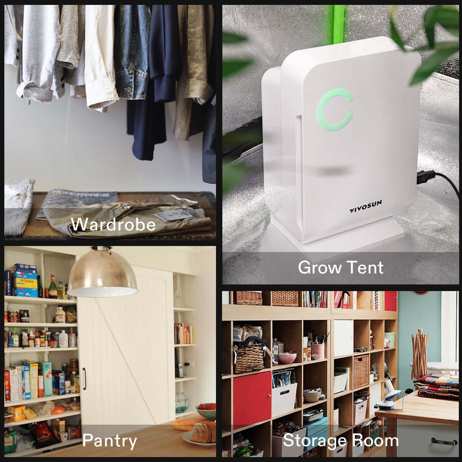 VIVOSUN Small Space Mini Dehumidifier for Grow Tent