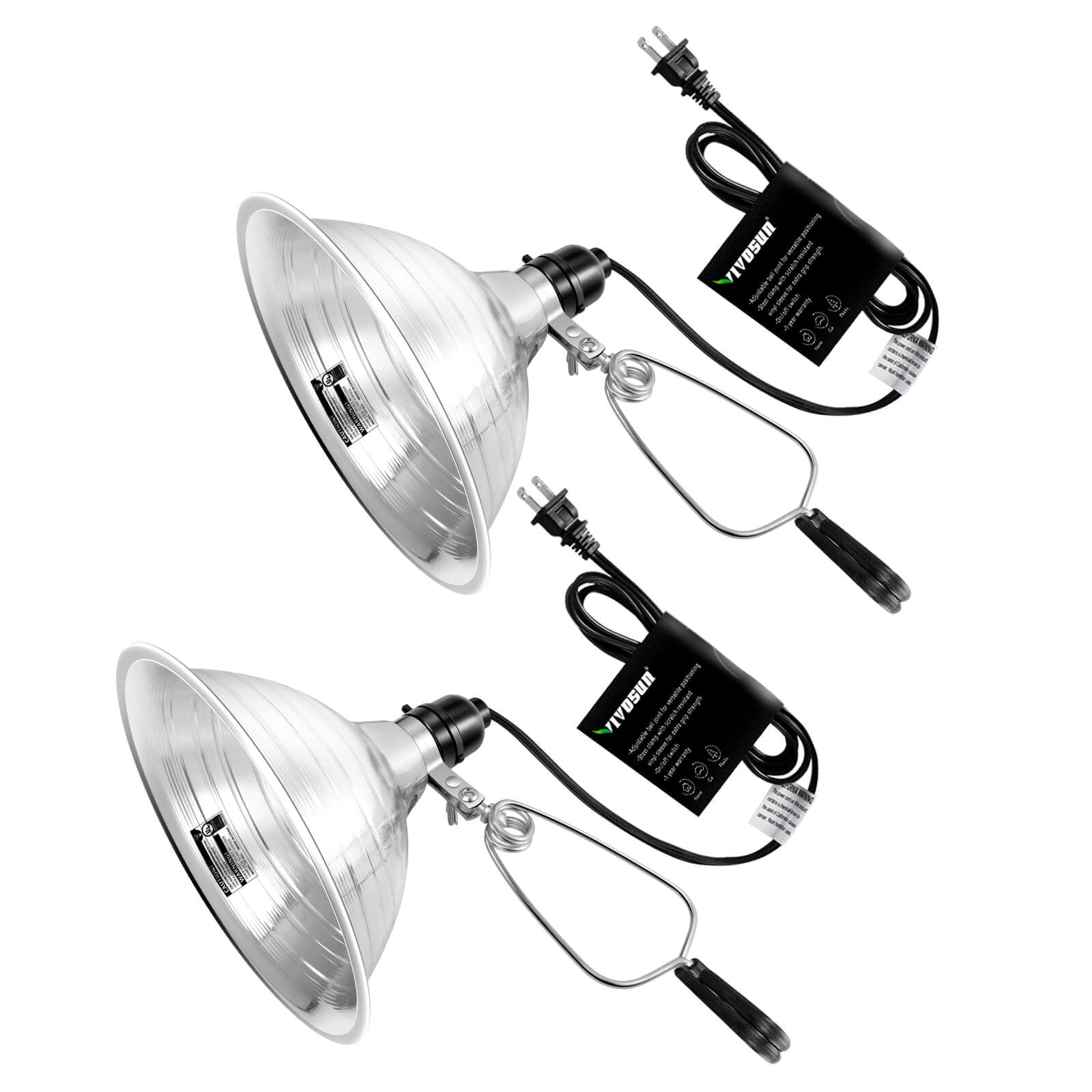 VIVOSUN 8.5 Inch Clamp Lamp Light, Pack of 2