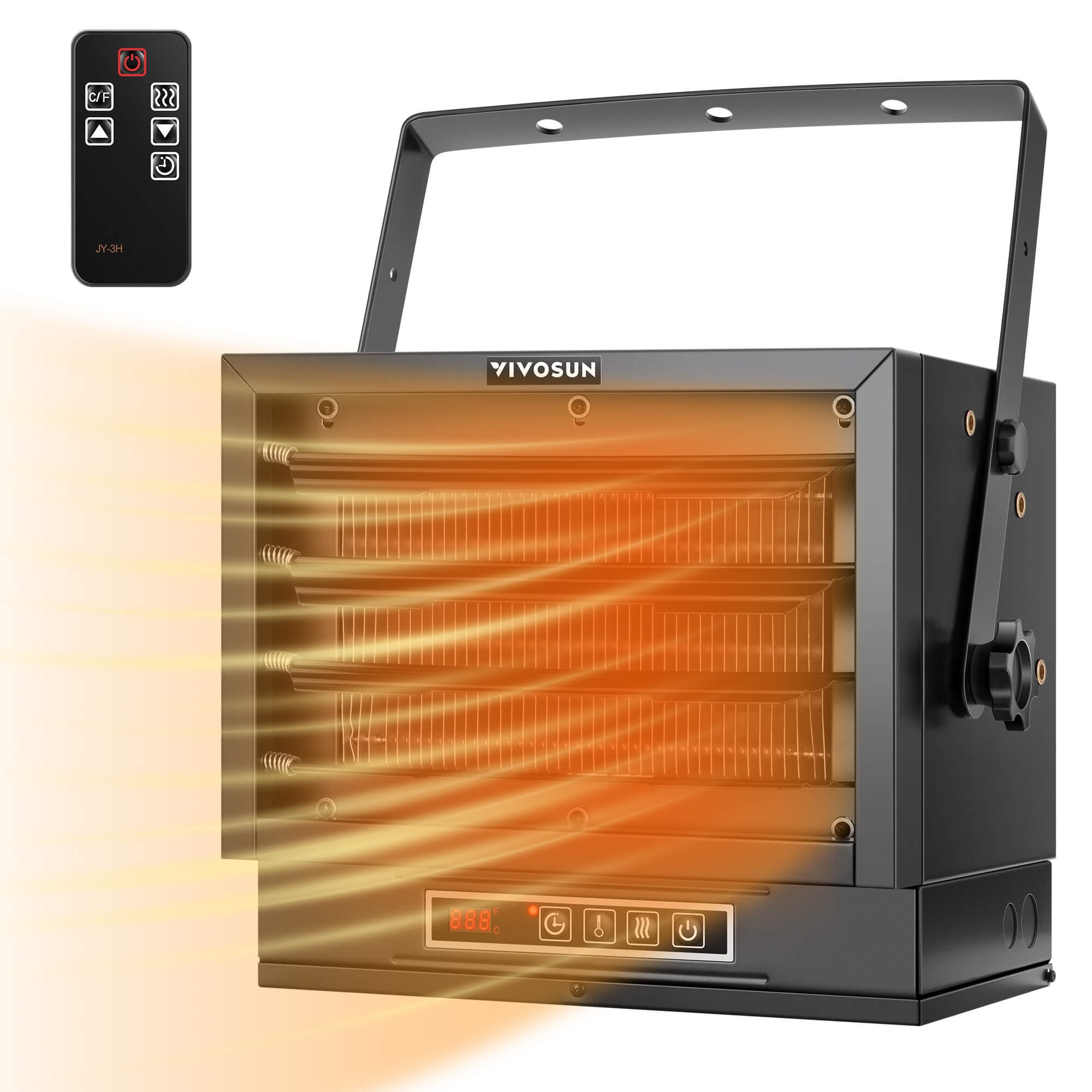 8500W Garage Heater, 240V Electric Garage Heater with 3 Modes, Digital Powerful Shop Heater with Remote