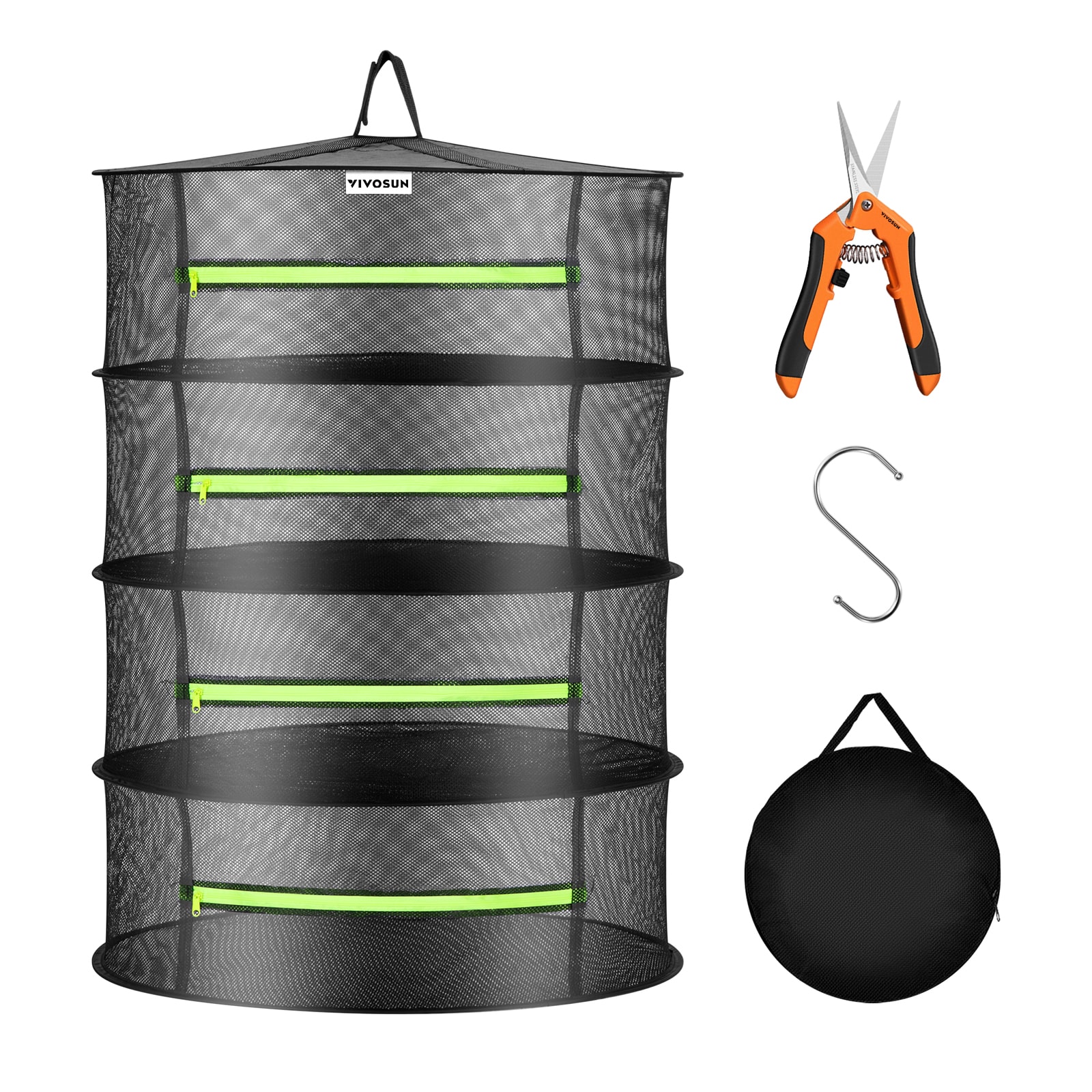 4-Layer Mesh Drying Rack with Hanging Design 2ft 2 Pack