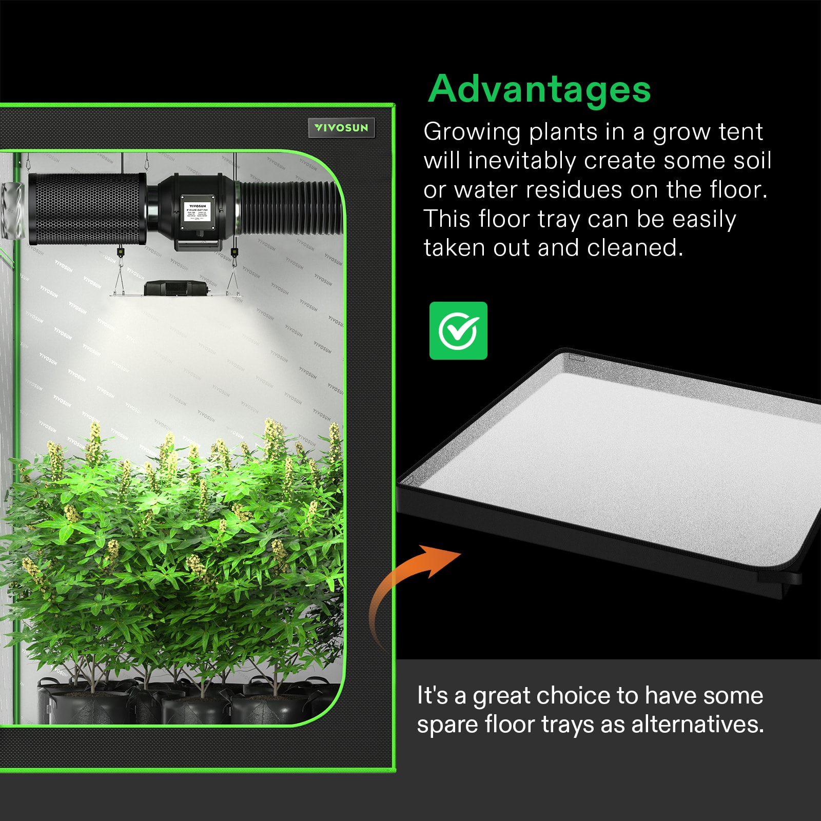 Floor Tray for 4*4 Tent, 1 pc
