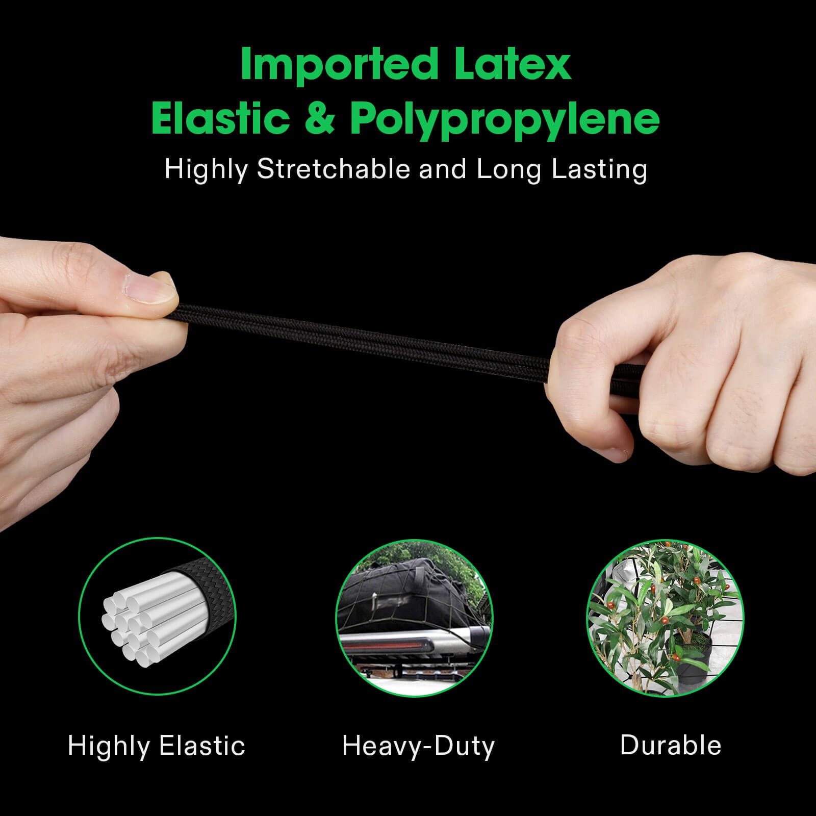 3 x 3Ft. Elastic Trellis Netting with 4 Hooks