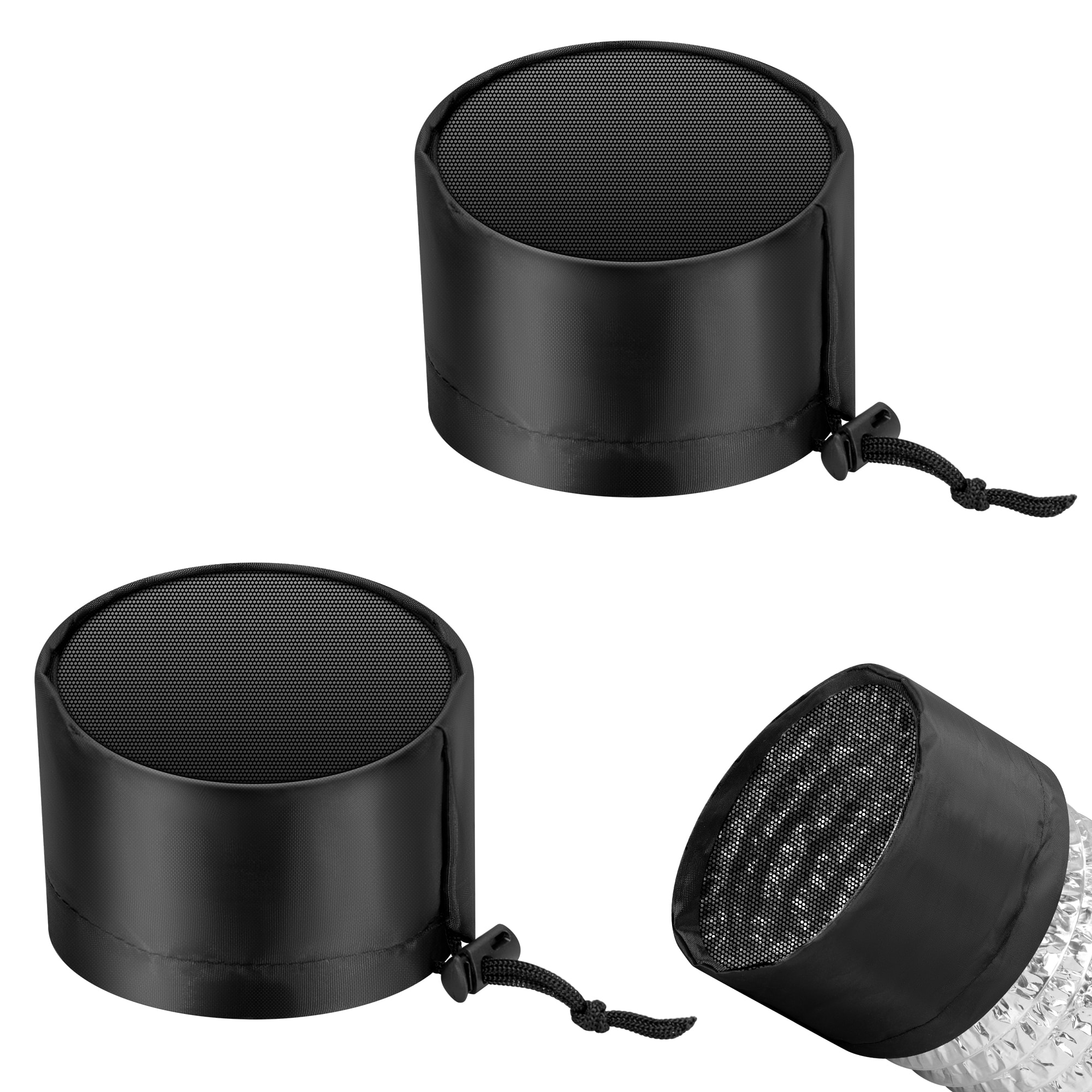 8" Grow Tent Duct Filter Vent Cover w/ Elastic Band and Fixed Buckle, 2 Pcs