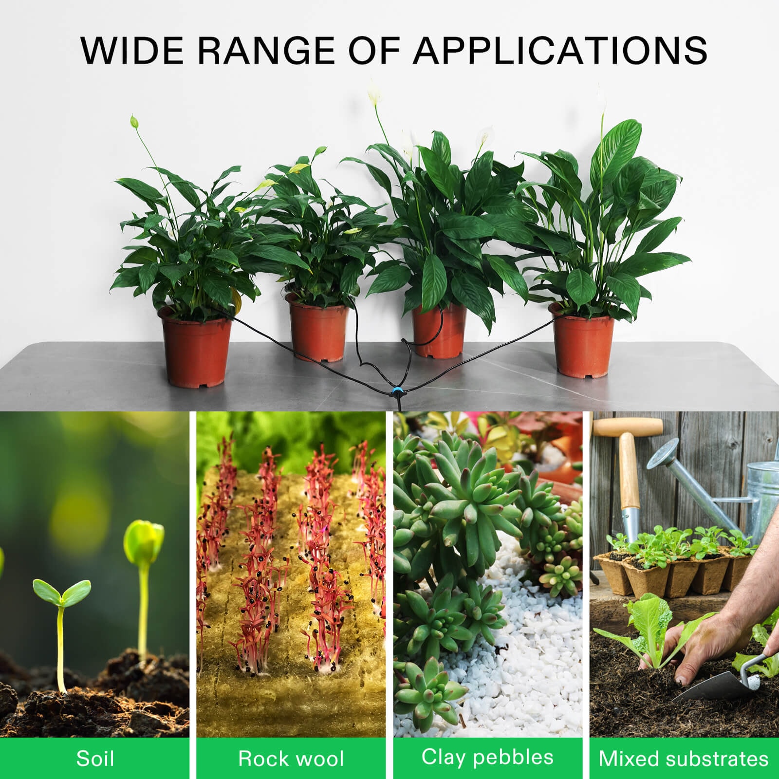 FlexFeed Automatic Drip Irrigation Kits, All in One Professional Grow Kit