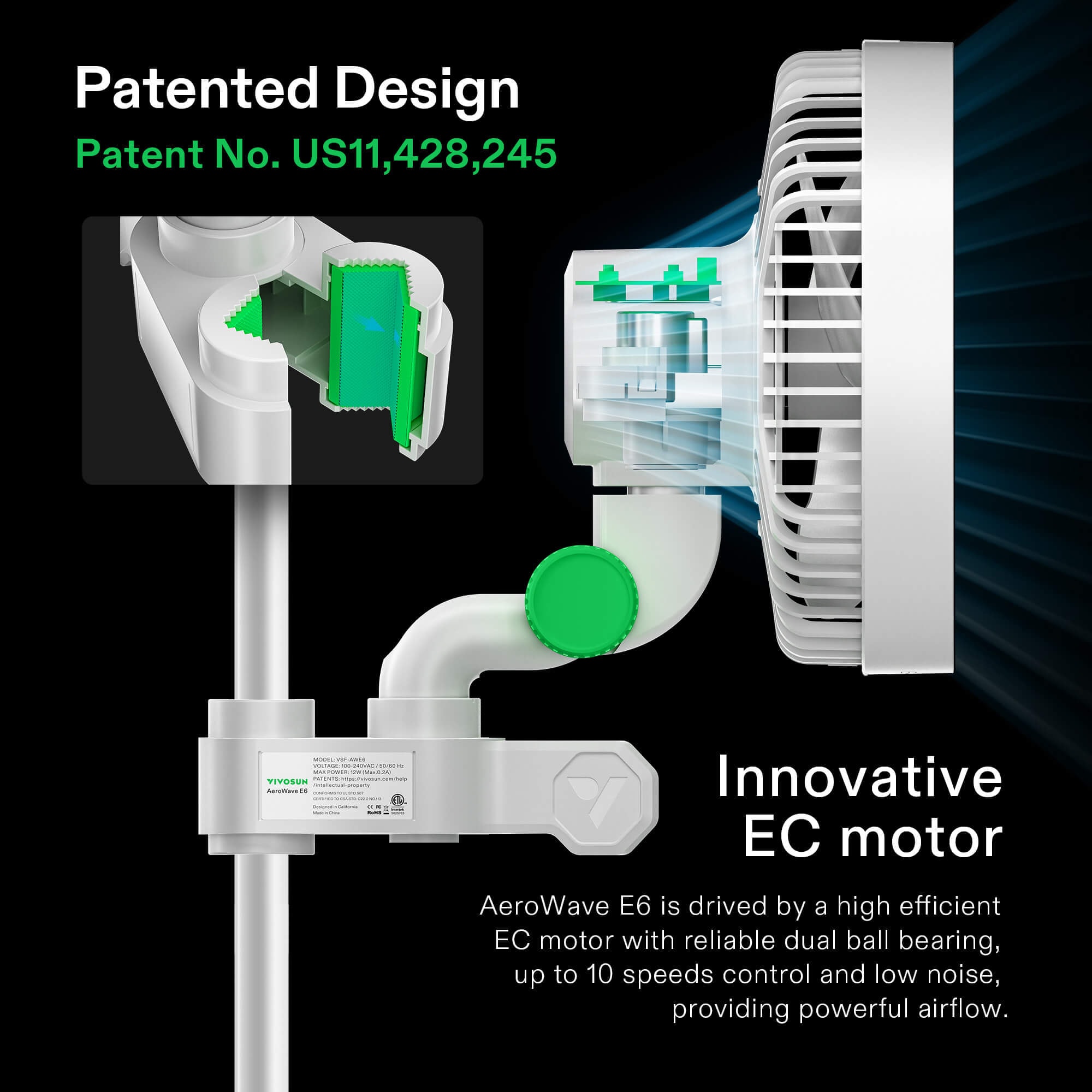 Smart Grow Tent Kit GIY-SGS-44 Lite 4x4, 4-Plant Complete System, with WiFi E42A Controller, 400W VS4000 LED Grow Light, 6-inch AeroZesh G6 Ventilation Combo, and AeroWave E6 Clip-on Fan