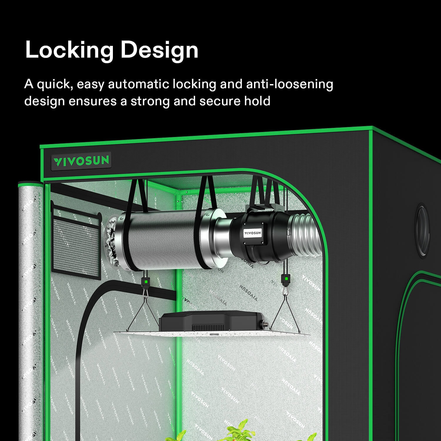 2-Pair 1/8 Inch Adjustable Grow Light Hanger