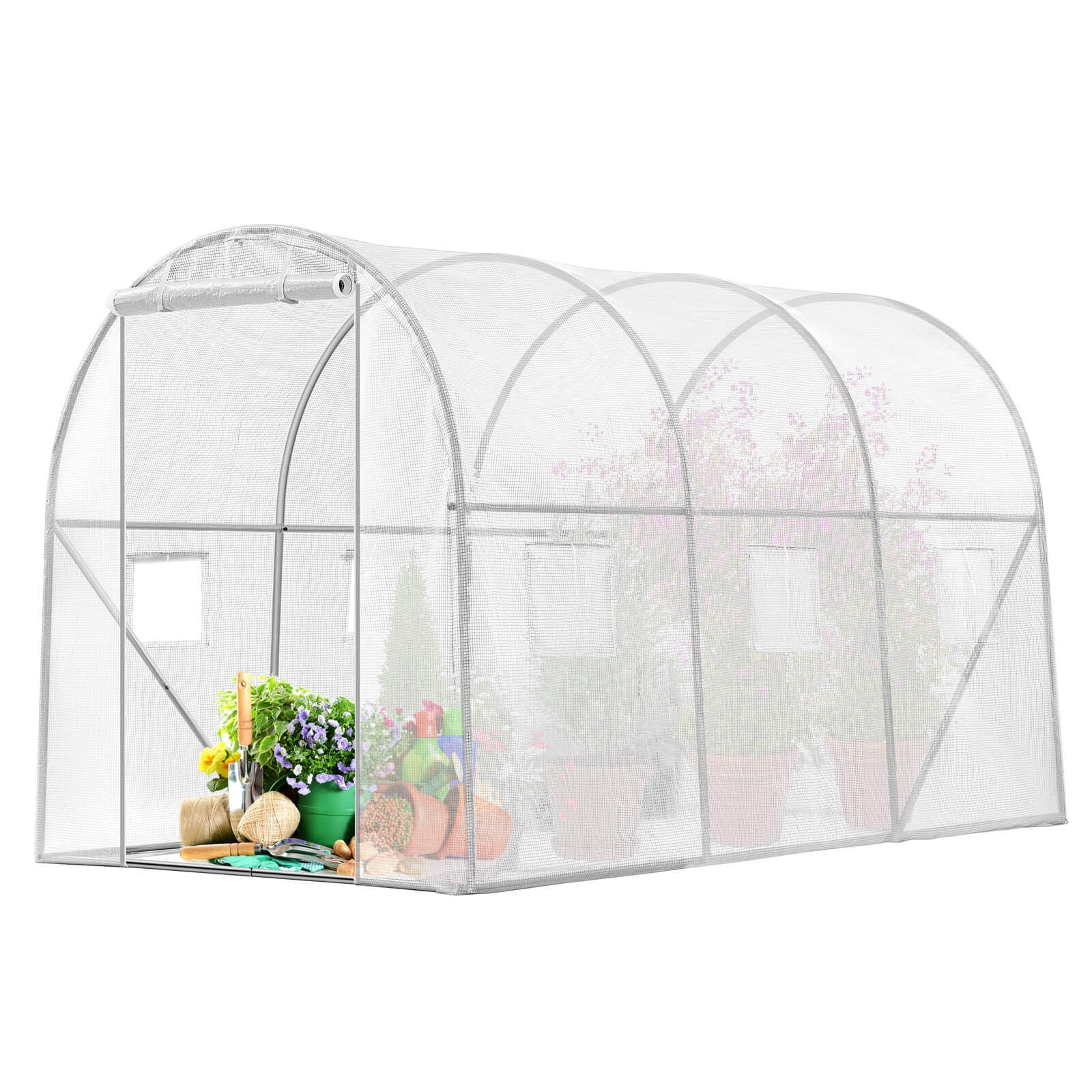10x7x7 ft. Large Walk in Greenhouse Tunnel Garden Plant Hot House