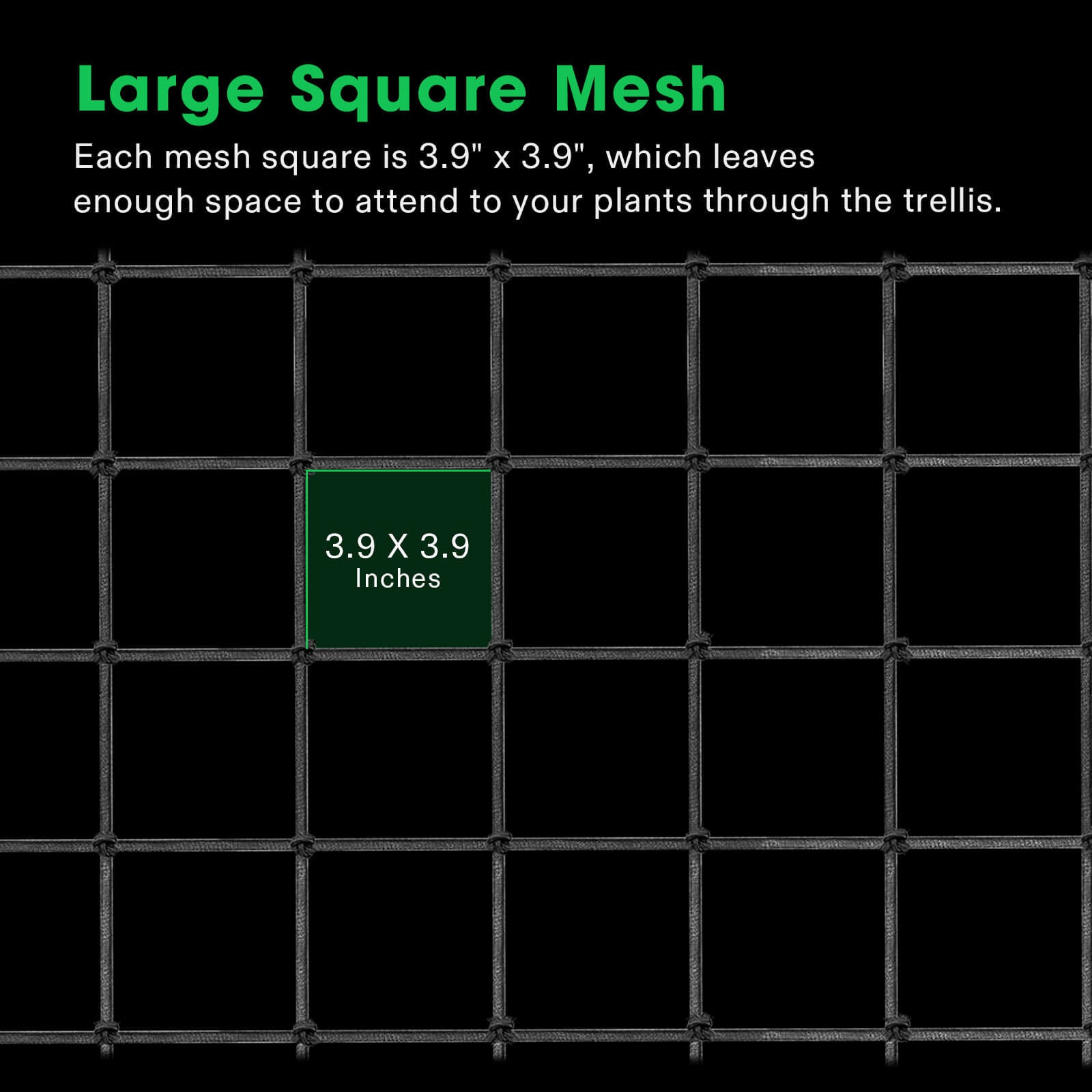 3 x 3Ft. Elastic Trellis Netting with 4 Hooks