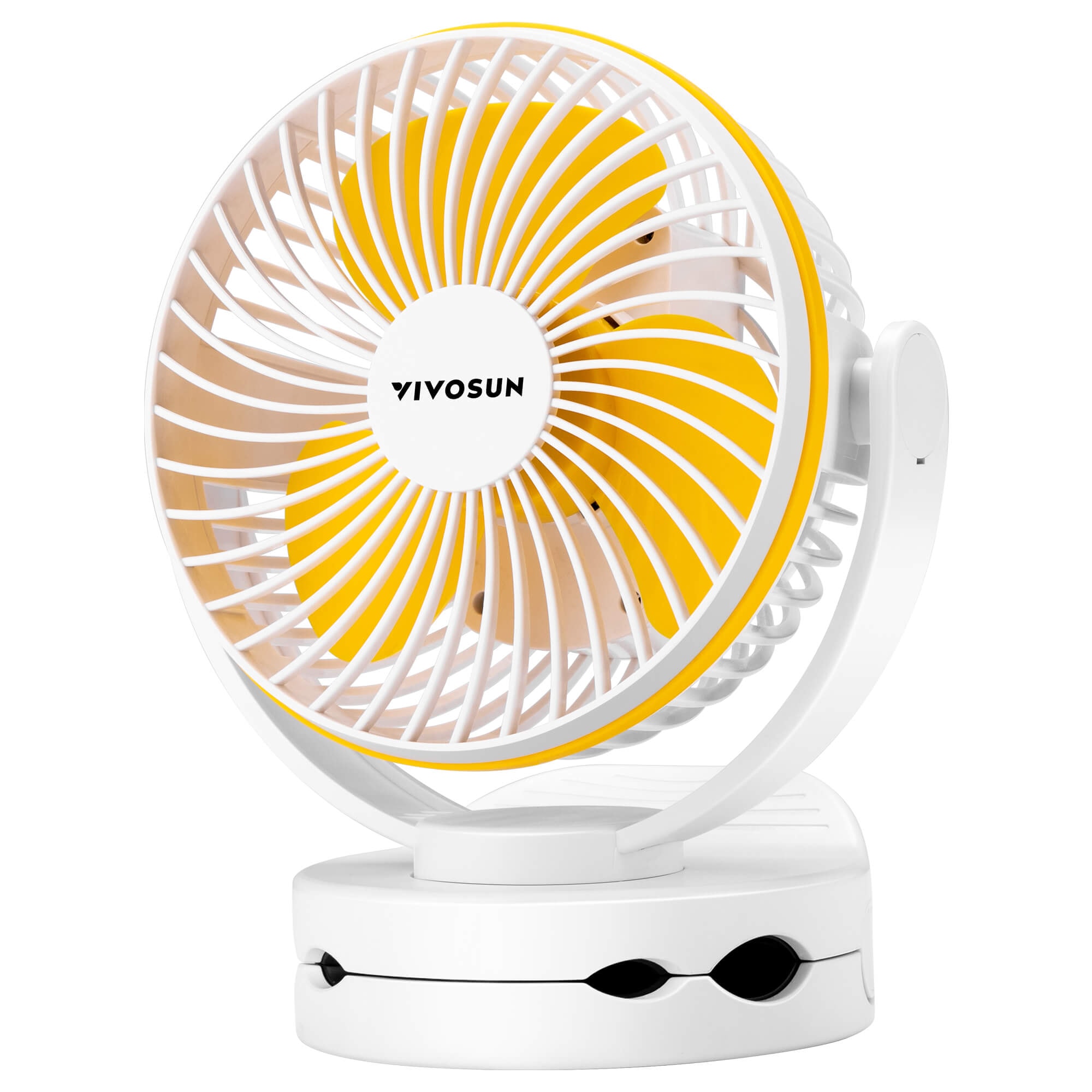 VIVOSUN USB Powered Clip on Fan, 4 Speeds & 2 Level Light Adjustable, 6 inch Desk Fan with Strong Airflow, Sturdy Clamp & Hanging Hook for Grow Tent Bedroom Dorm Office Gym Camp Stroller