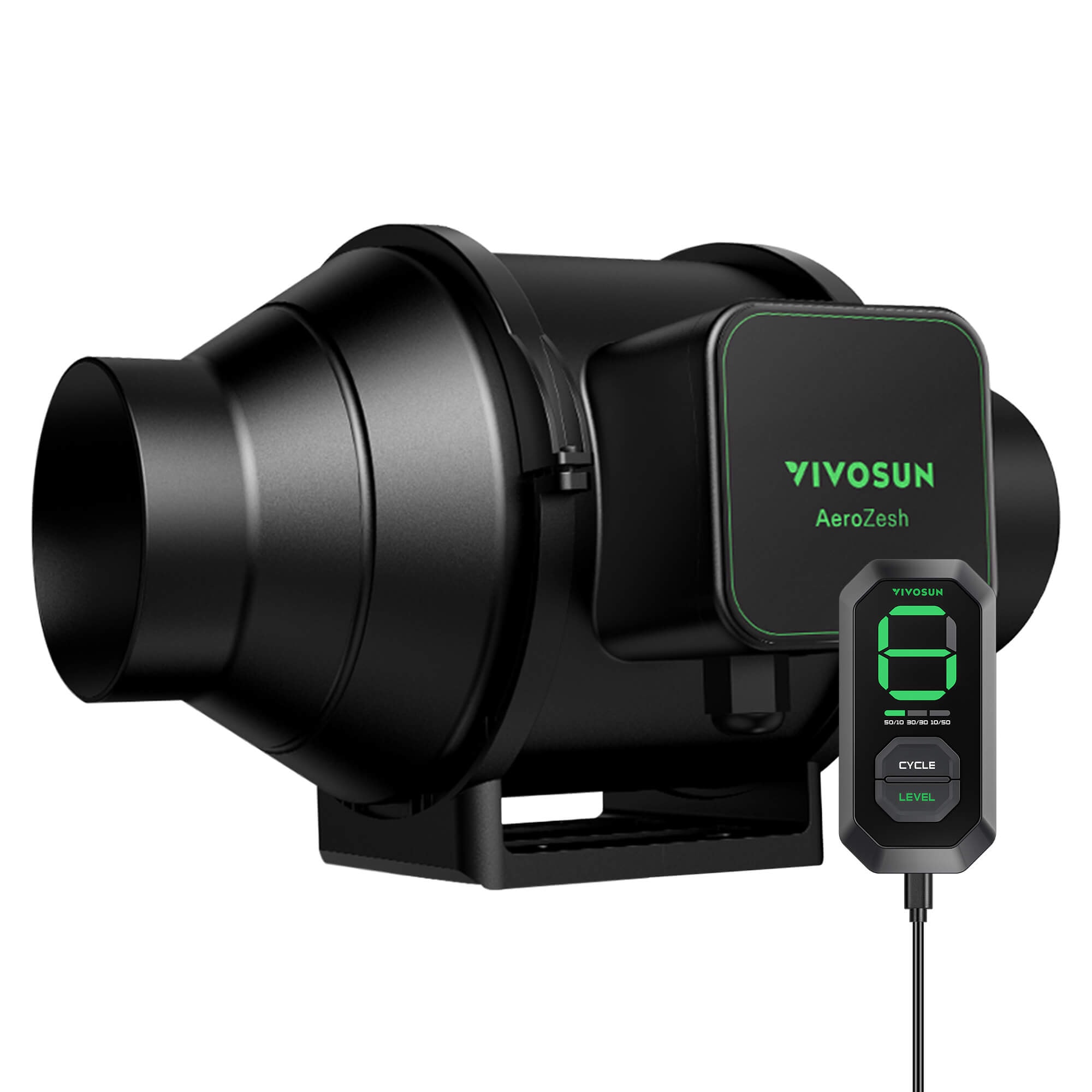 AeroZesh S4 4-inch 208 CFM Inline Duct Fan with E12 Speed Controller