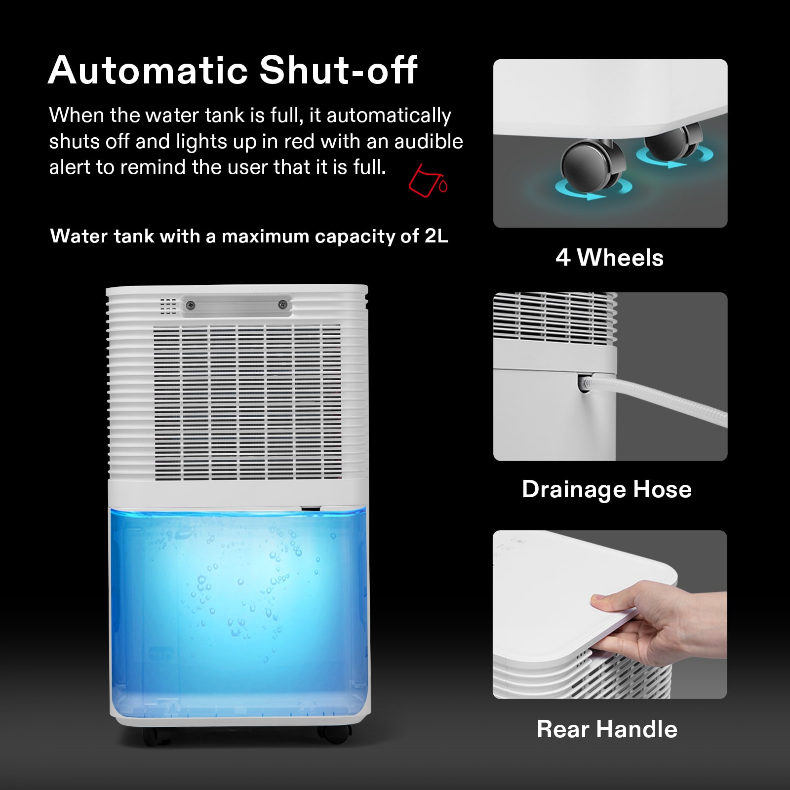 VIVOSUN 10L/23 Pint 2,000 Sq. Ft. Smart Dehumidifier