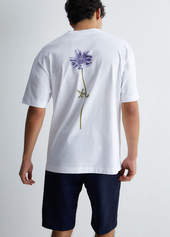 T-shirt uomo con tulipano dietro