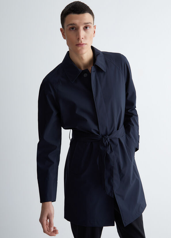 Trench uomo blu scuro