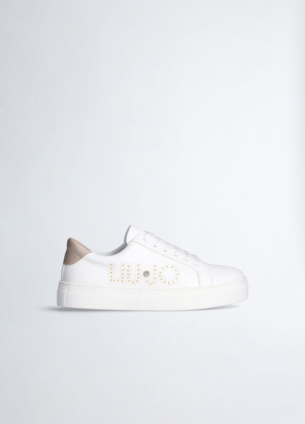Sneakers con logo gioiello