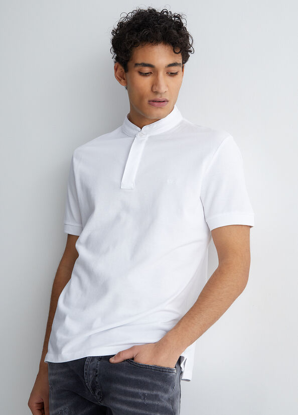 Polo maglia con colletto coreano