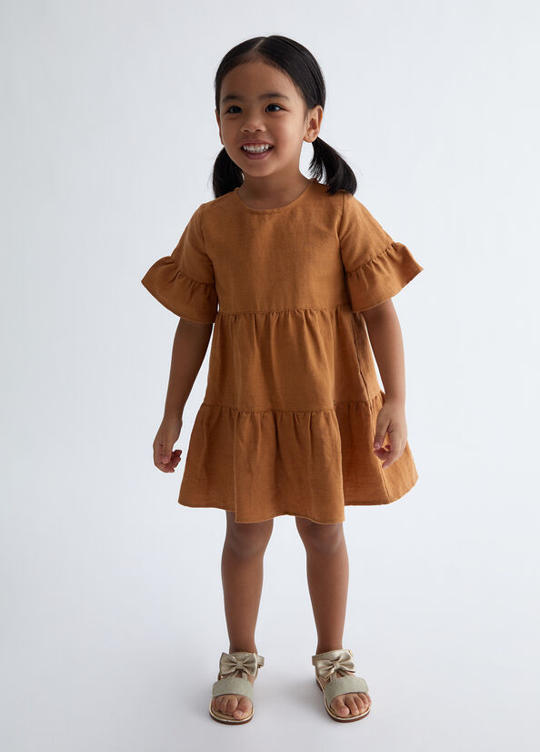 Vestito in cotone e lino