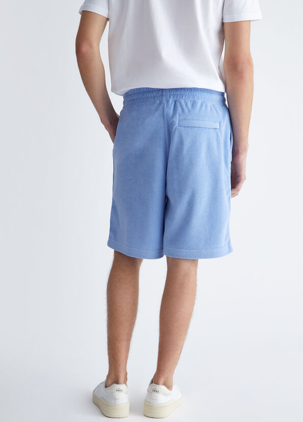 Bermuda uomo azzurro in spugna