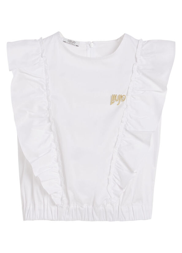 Top con spilla logo