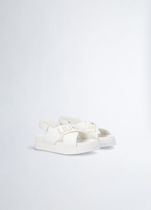 Sandali platform con logo gioiello