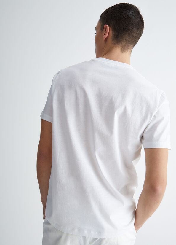 T-shirt uomo bianca con logo