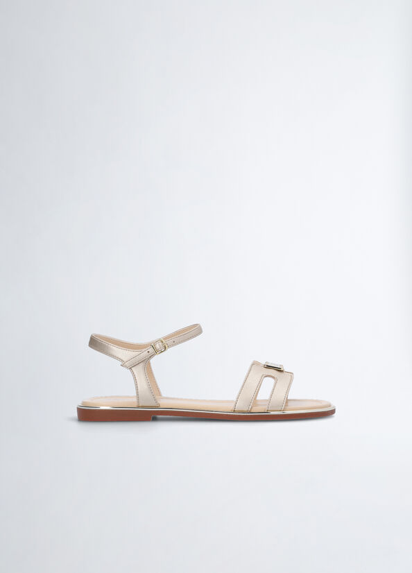 Sandali flat con logo