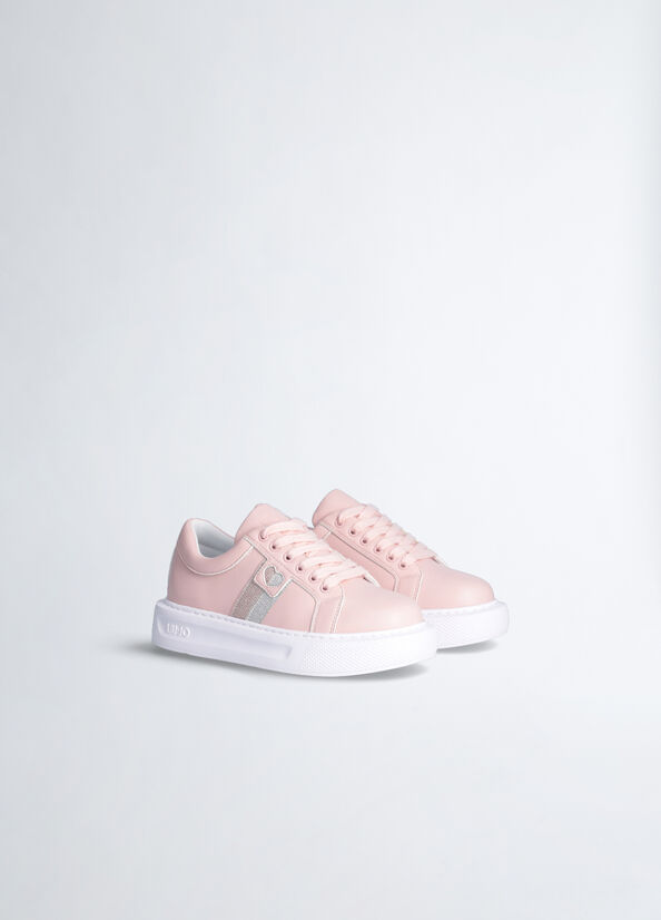 Sneakers platform con glitter