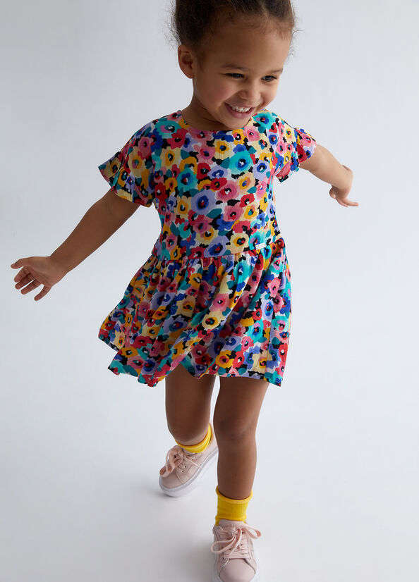Vestito bambina ecosostenibile con stampa