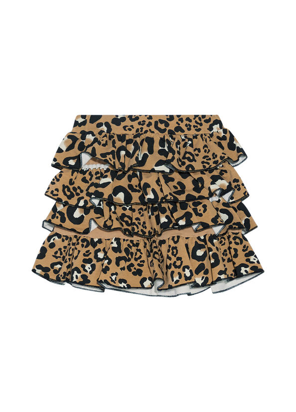 Minigonna con stampa animalier