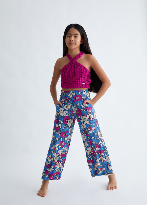 Pantaloni floreali ecosostenibili