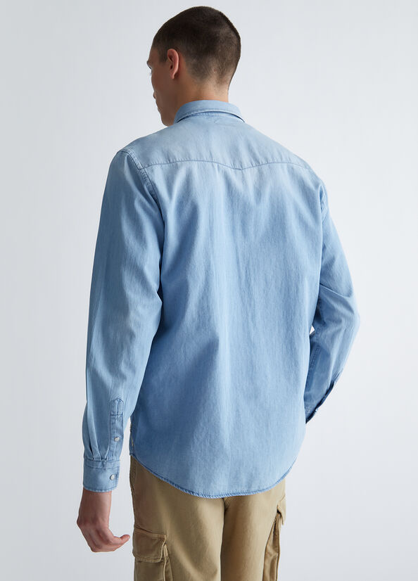Camicia jeans uomo chiara