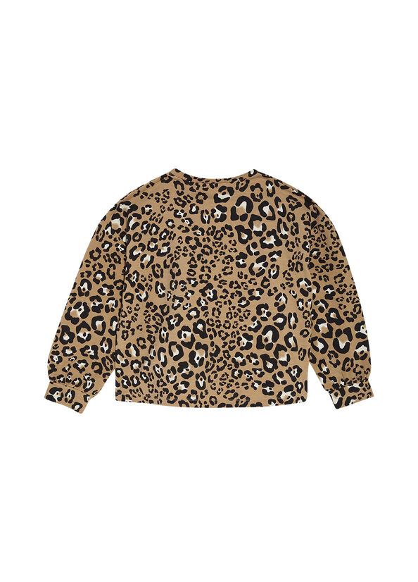 Felpa con stampa animalier