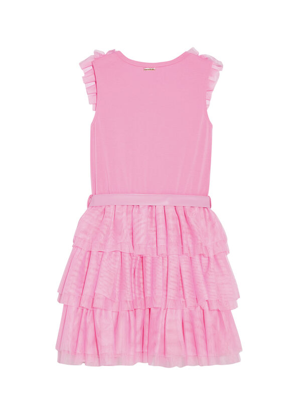 Vestito in tulle con cintura
