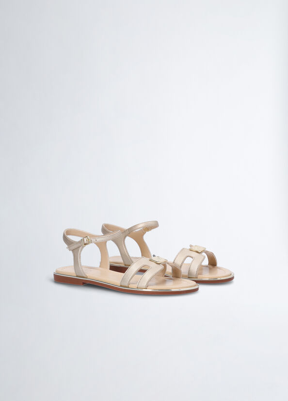 Sandali flat con logo
