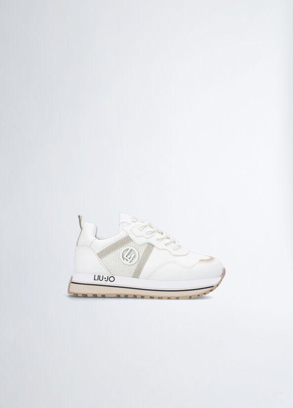 Sneakers platform con dettaglio glitter