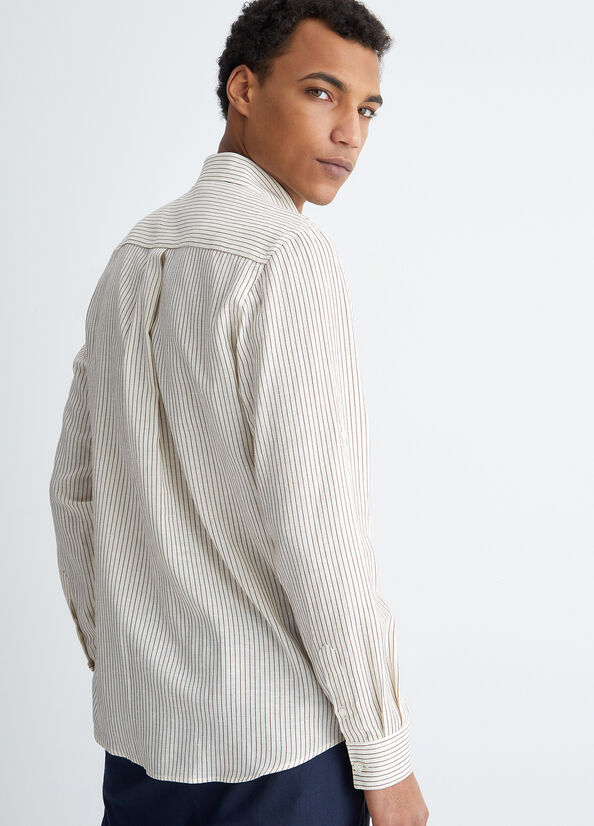 Camicia lino a righe