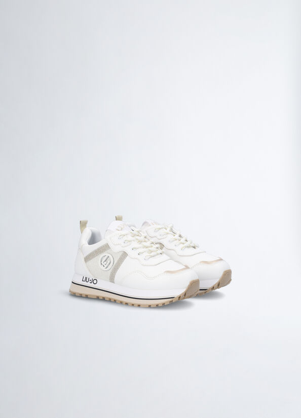 Sneakers platform con dettaglio glitter