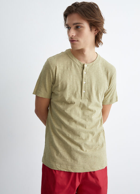 T-shirt serafino in cotone