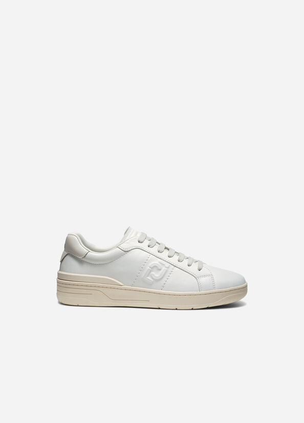 Sneakers bianche in pelle