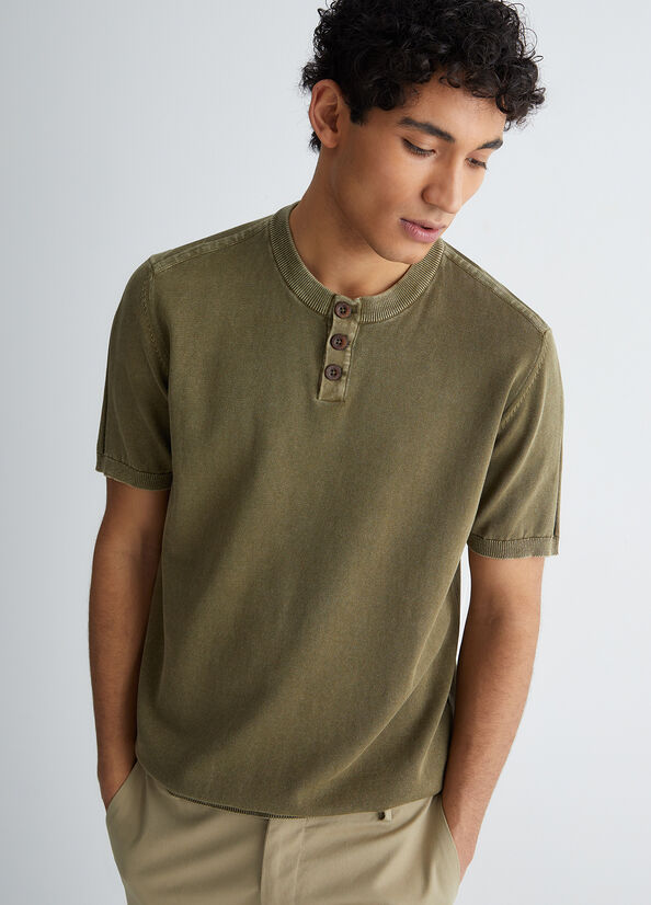 Maglia serafino maniche corte