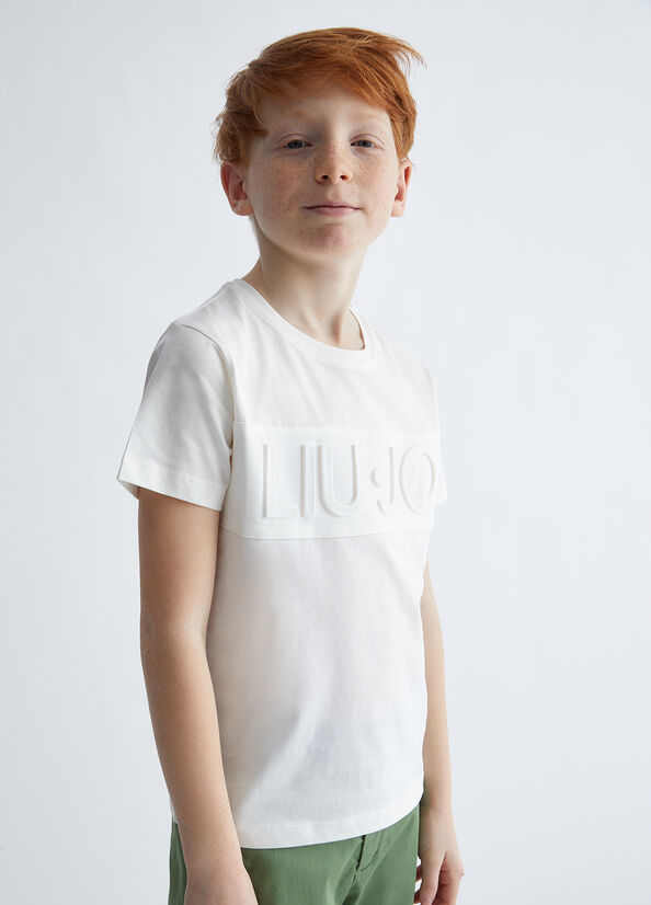 T-shirt bambina con logo