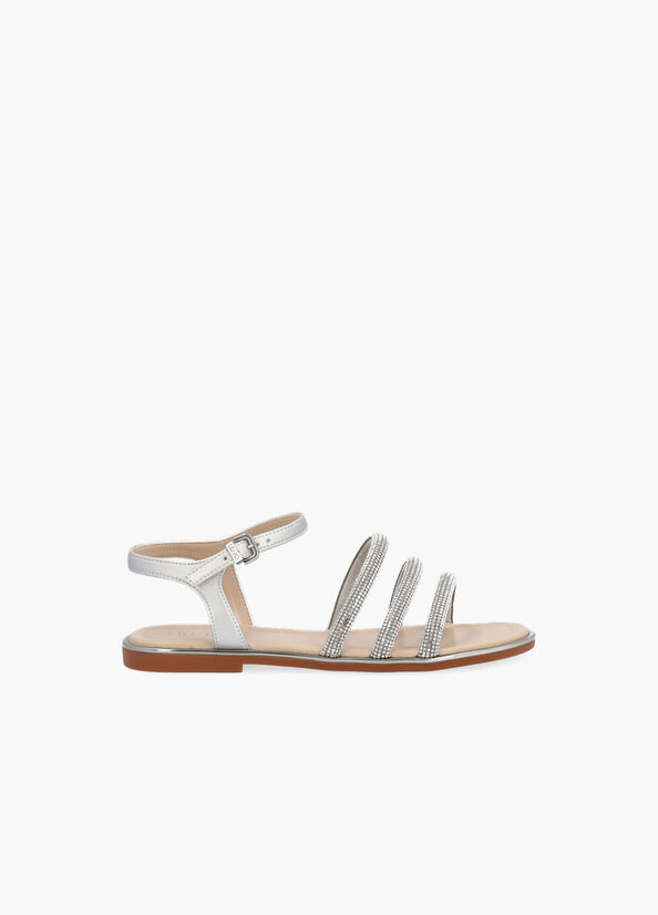 Sandali flat con strass