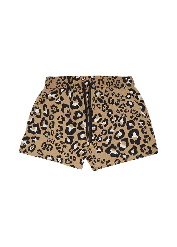 Short animalier in felpa