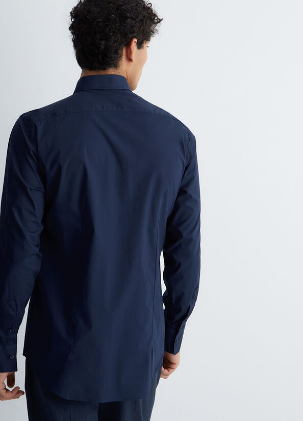 Camicia blu scuro slim fit