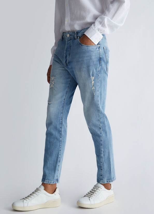 Jeans uomo effetto destroyed