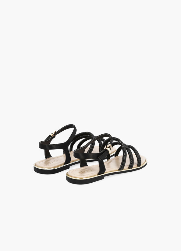 Sandali flat con strass
