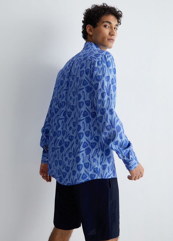 Camicia casual con tulipani