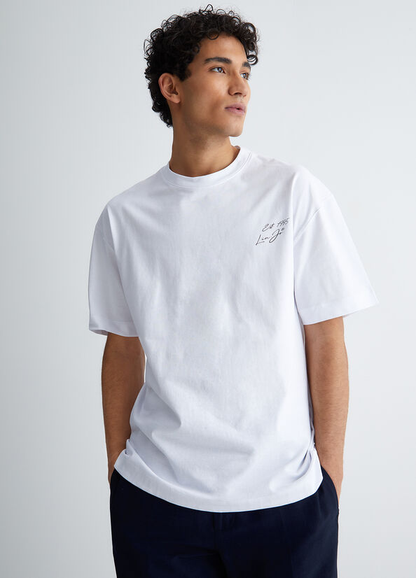 T-shirt uomo con tulipano dietro