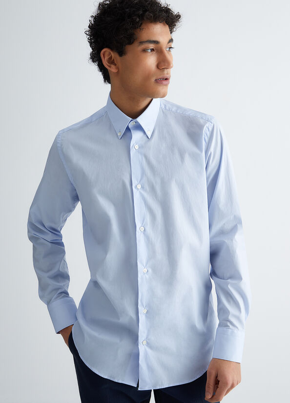 Camicia blu slim fit