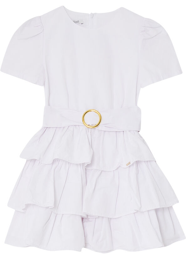 Vestito con volants e cintura