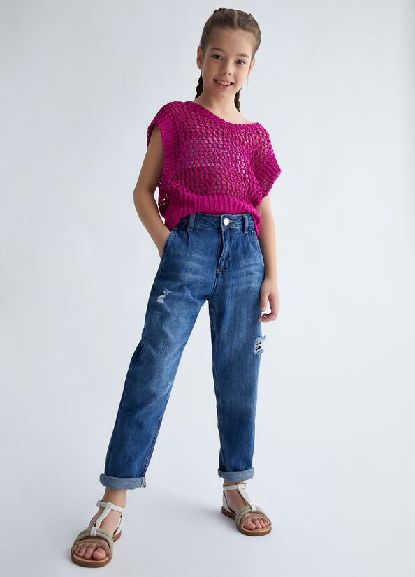 Jeans in denim di cotone